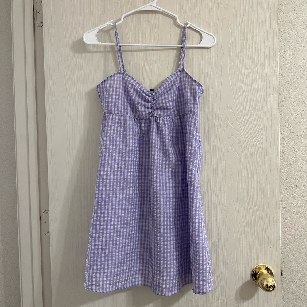 H&M Purple Gingham Dress NWT